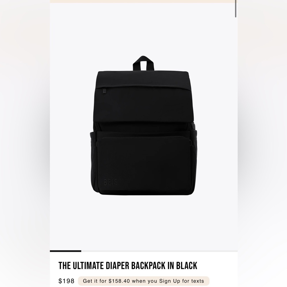 BEIS The Ultimate Diaper Backpack In Black